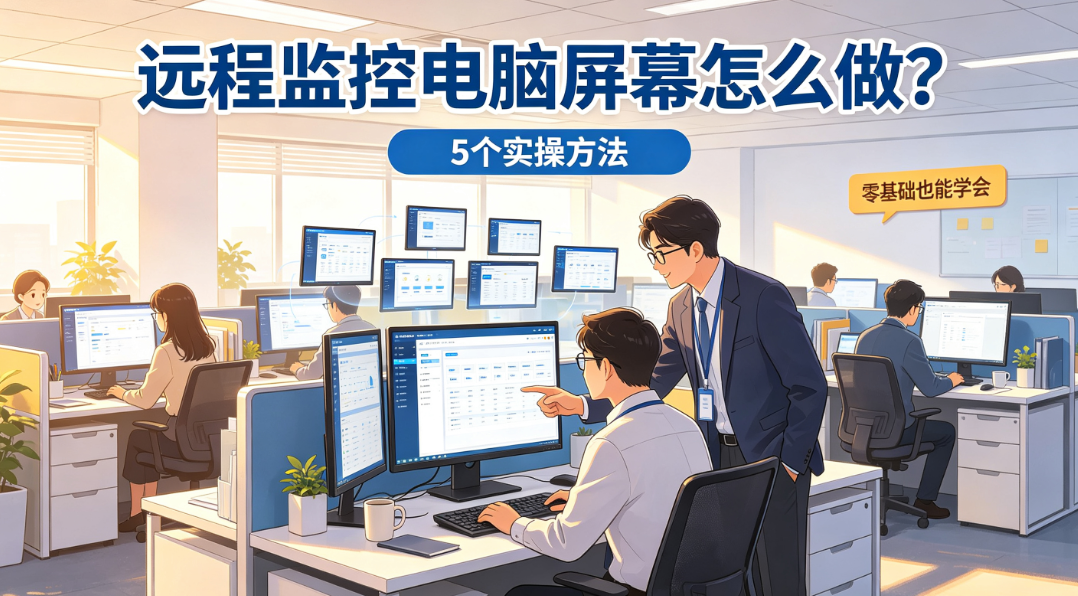 远程监控电脑屏幕怎么做?5 个实操方法,零基础也能学会(图1) image.png