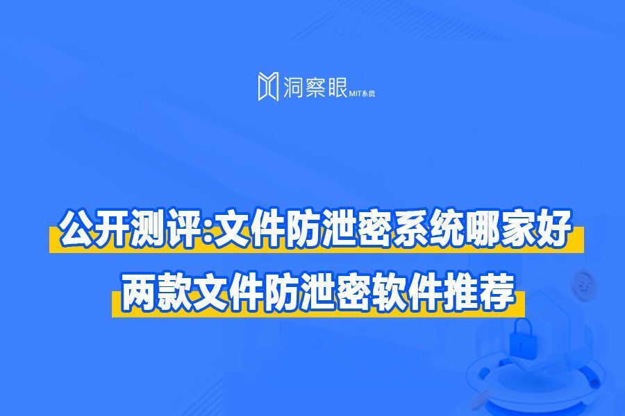 公开测评：文件防泄密系统哪家好，两款文件防泄密软件推荐(图1)