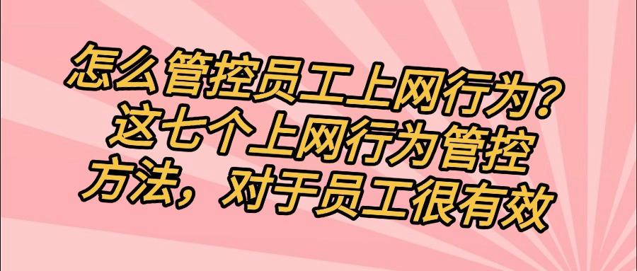 员工上网行为管控如何实现?七个常见的上网行为管控方式分享(图1) 员工上网行为管控如何实现?七个常见的上网行为管控方式分享(图1)