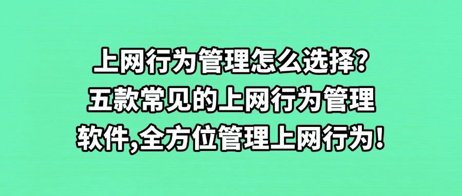 管理上网软件有哪些?这五款上网行为管理软件让企业网络更安全高效!(图1) 管理上网软件有哪些?这五款上网行为管理软件让企业网络更安全高效!(图1)