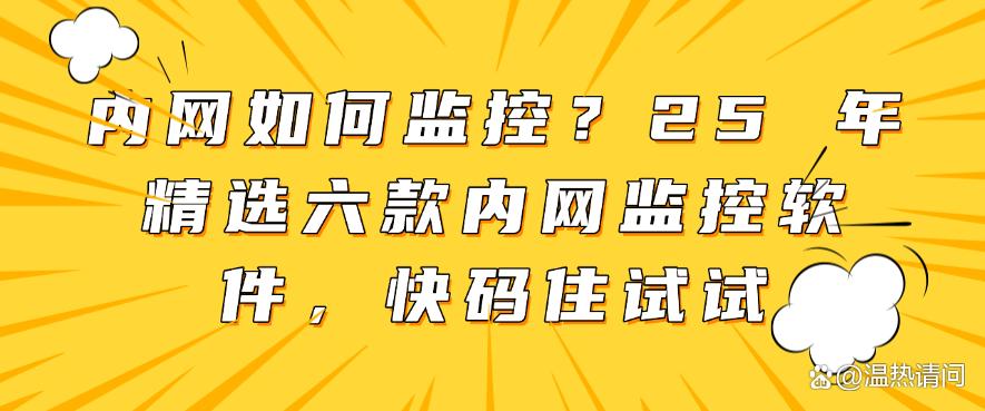 内网如何监控？25 年精选六款内网监控软件，快码住啦！(图1)