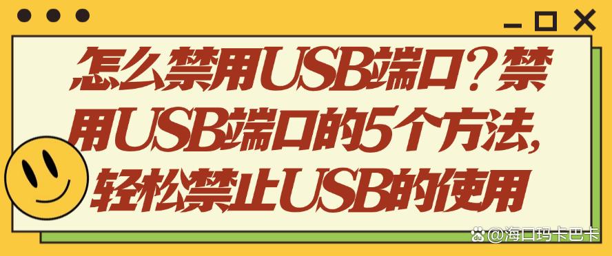 怎么禁用USB端口？禁用USB端口的5个方法，禁止USB的使用(图1)