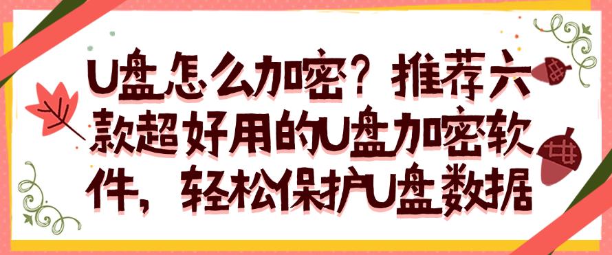 U盘怎么加密？推荐六款超好用的U盘加密软件，轻松保护U盘(图1)
