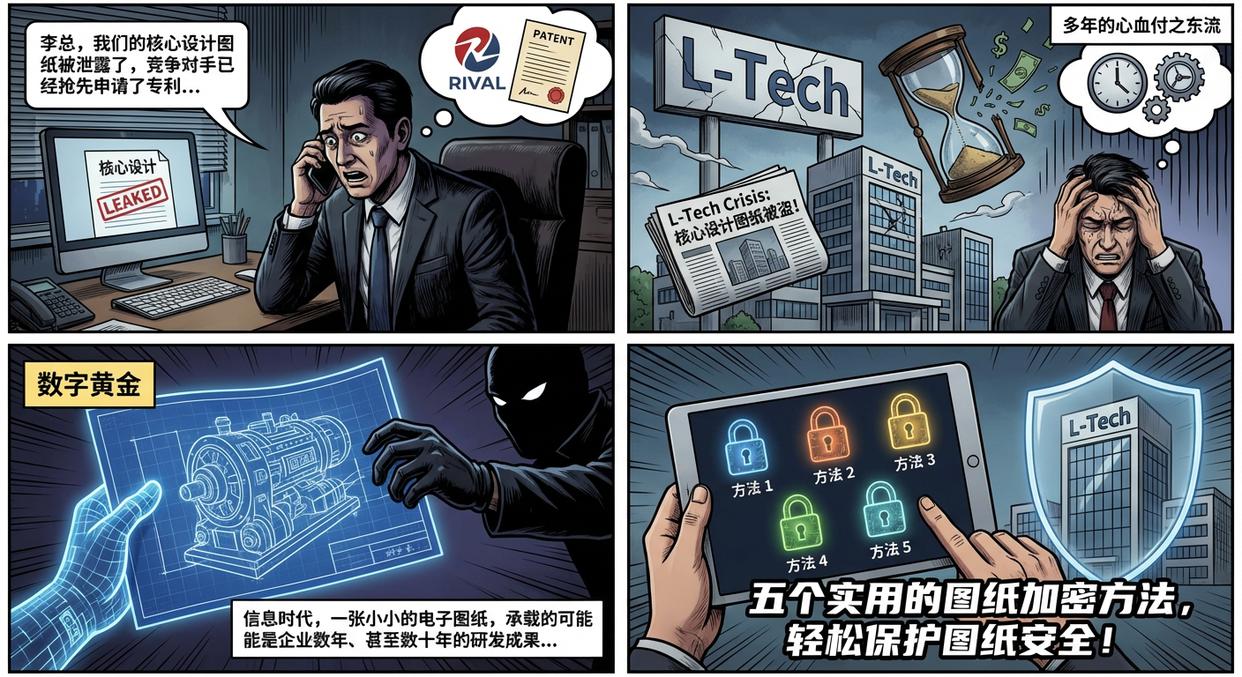 想加密图纸？如何加？五个图纸加密方法分享，守护图纸安全！(图1)