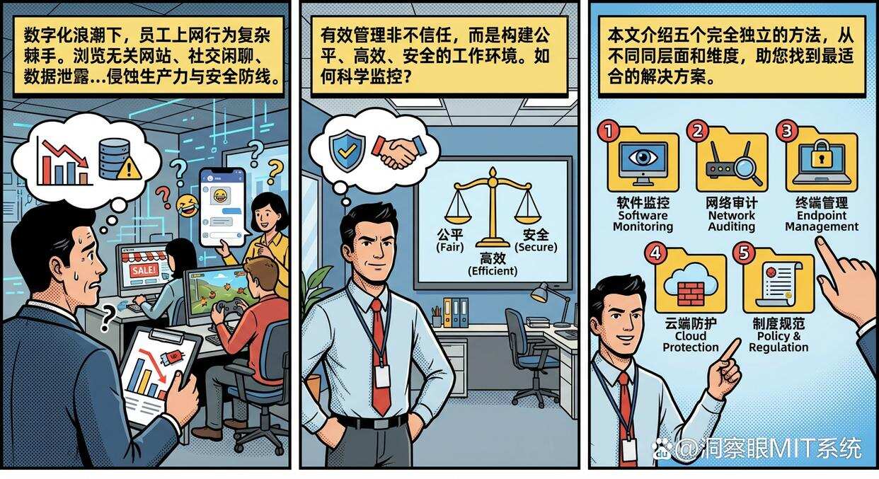 如何监控员工上网行为?五个员工上网行为监控方法,码住学起来(图1) 如何监控员工上网行为?五个员工上网行为监控方法,码住学起来(图1)