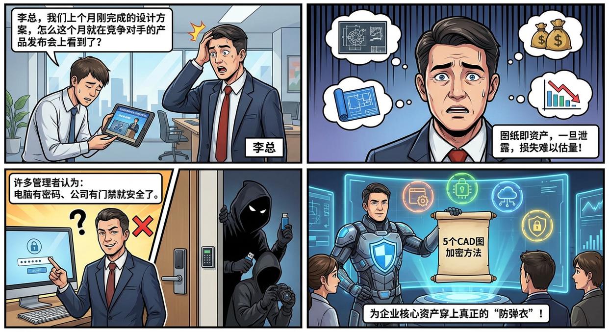 你的CAD图纸，正在“裸奔”吗？5个绝招，保护CAD图纸安全(图1)