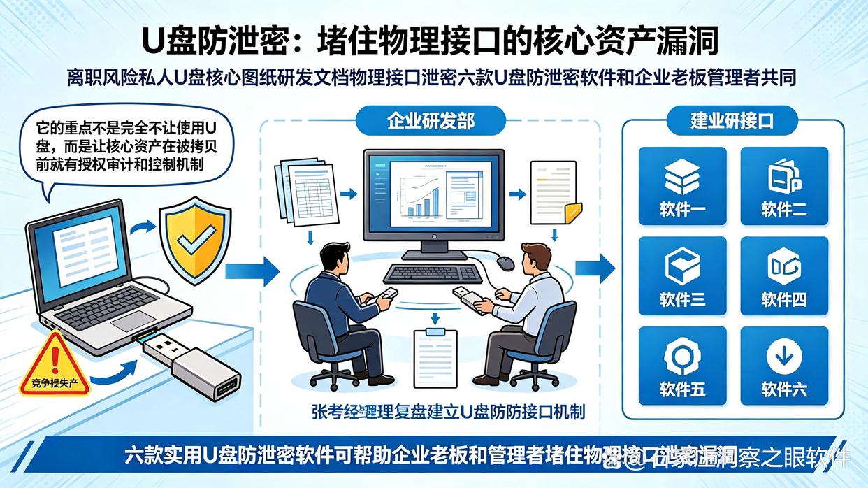 公司数据被U盘拷走？推荐六款U盘防泄密软件，26最新(图1)
