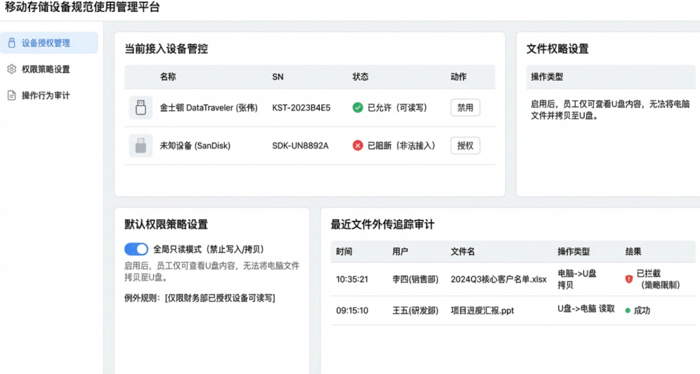 U 盘防泄密软件怎么挑?2026 整理 6 款工具,企业选型直接抄作业(图4) U 盘防泄密软件怎么挑?2026 整理 6 款工具,企业选型直接抄作业(图4)