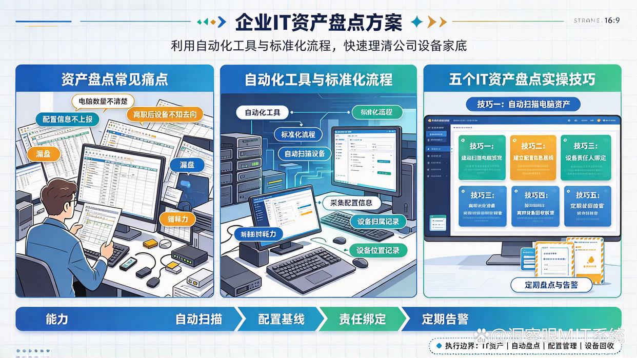 公司不知道有多少台电脑，怎样开始资产盘点？教给你5个盘点软件的小技巧，快试试(图1)