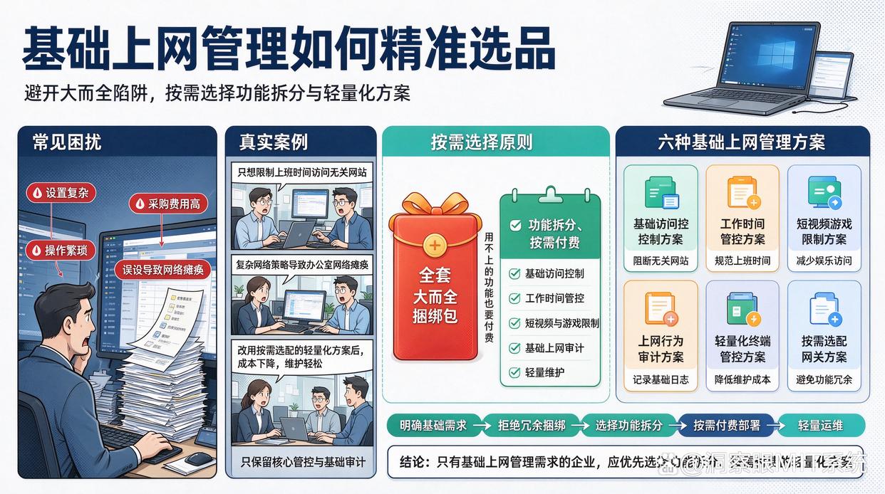 只有基础上网管理需求，怎样避免购买过多功能？推荐6个上网管理软件，建议码住